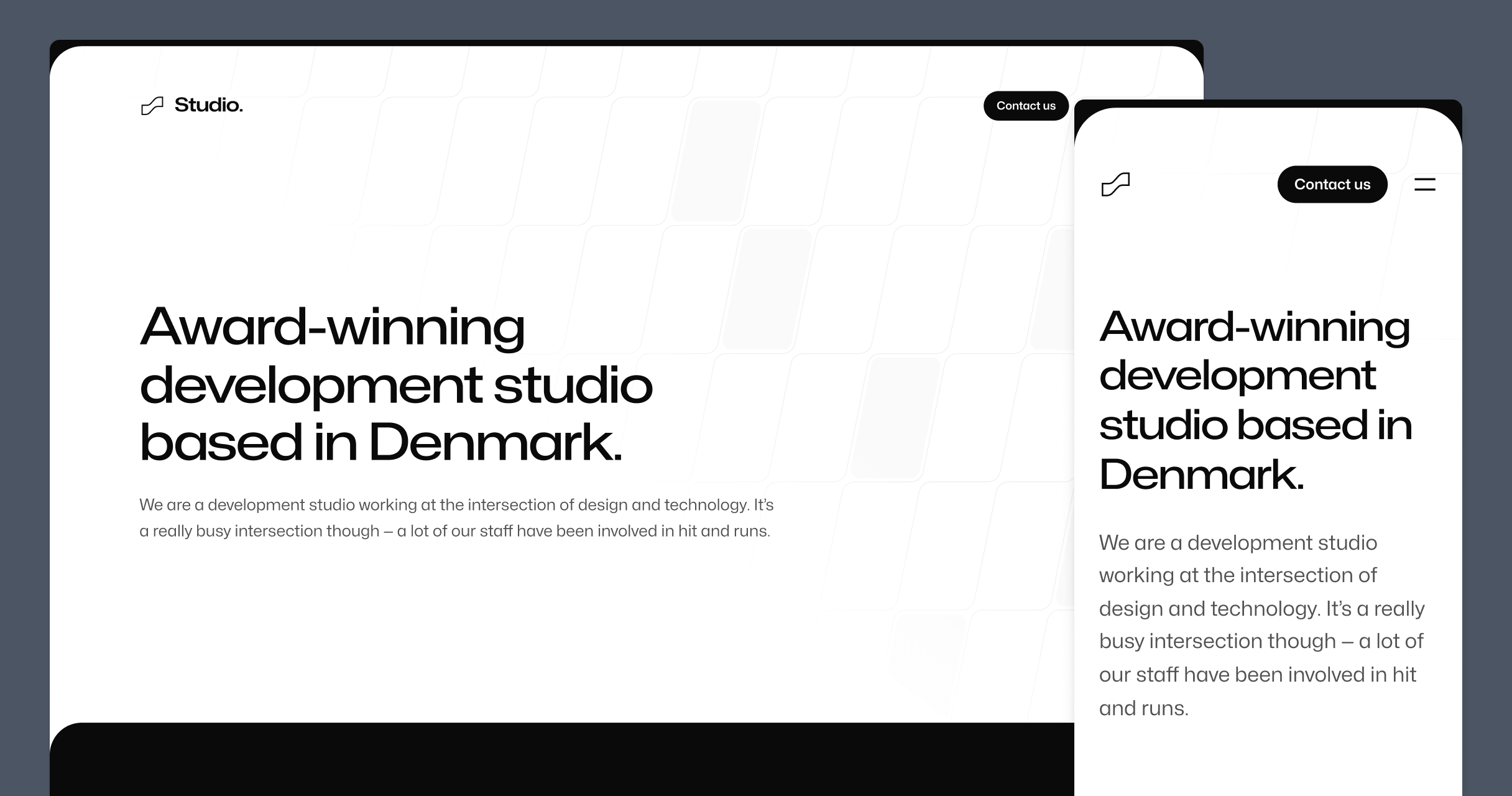 The new Studio agency template