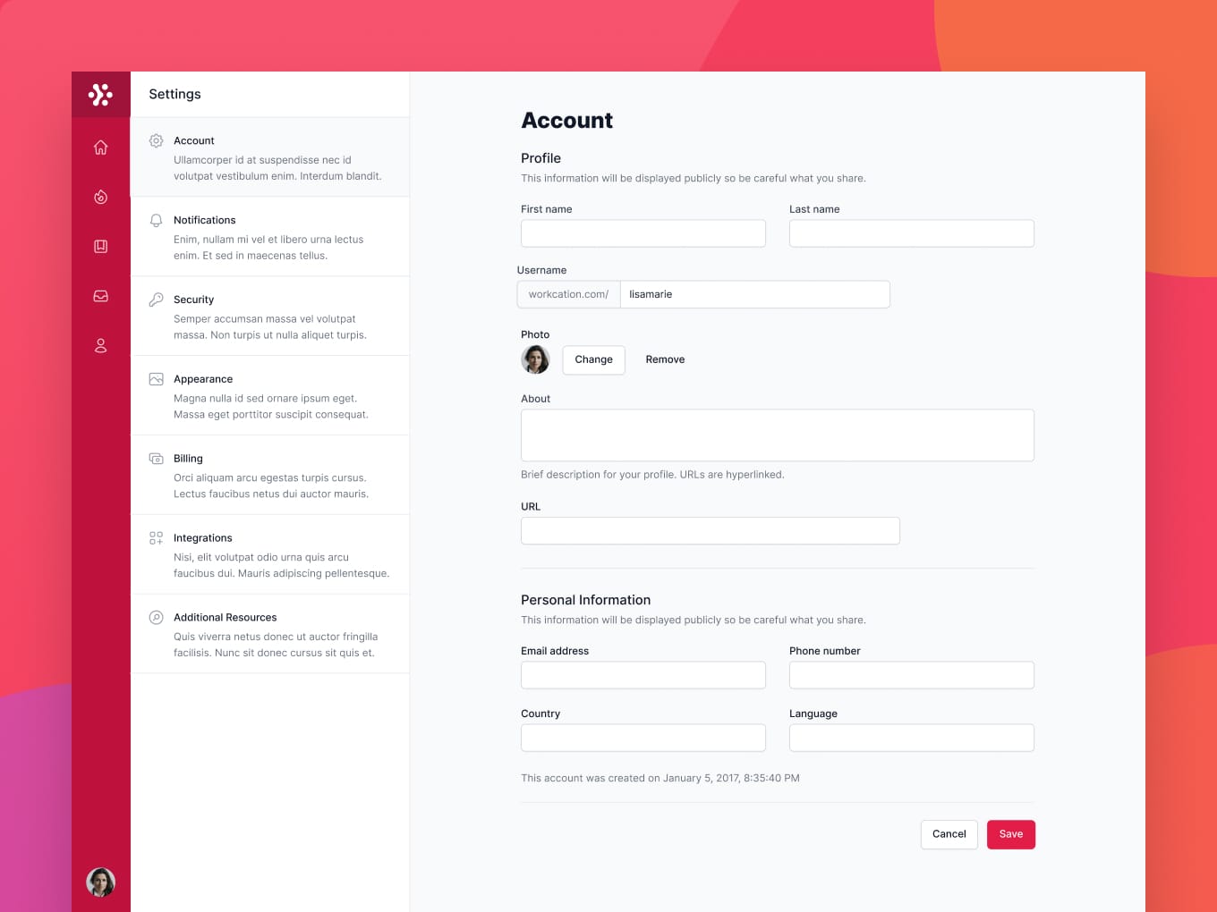 Payment application dashboard screenshot with transaction table, financial highlights, and main clients on colorful purple background.